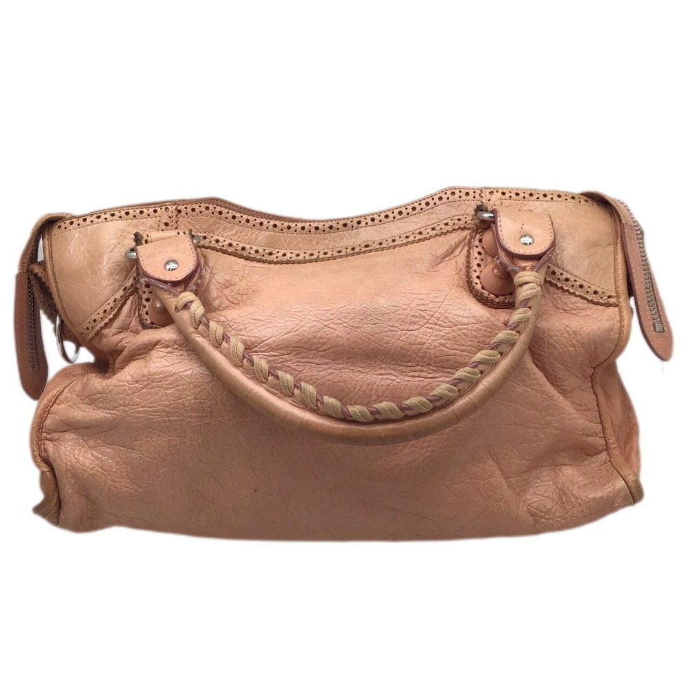 BALENCIAGA Giant City Bag Pink Leather Handbag Shoulder Salmon - Picture 2 of 11